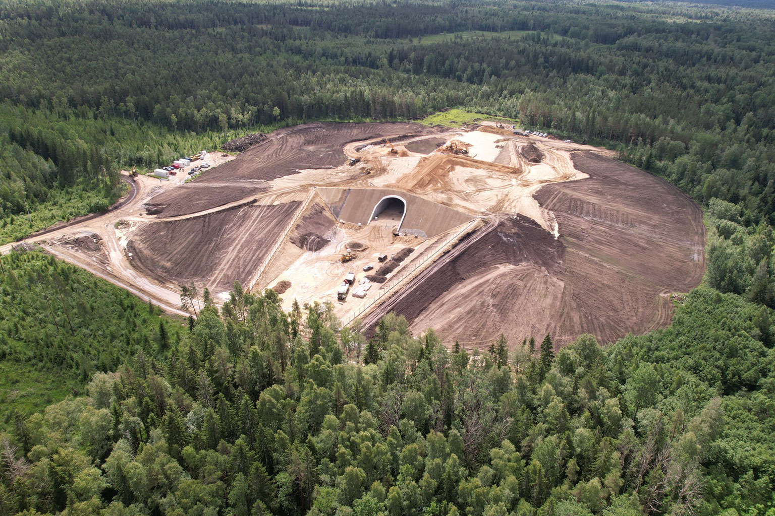 earthmoving works at the Selja ecoduct